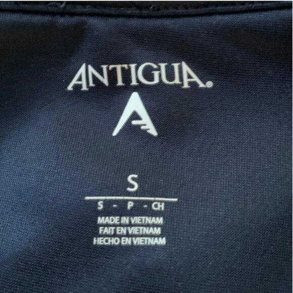 Antigua Men's Full Zip Fleece Navy Blue and Gray Jacket Size Small - Picture 7 of 8